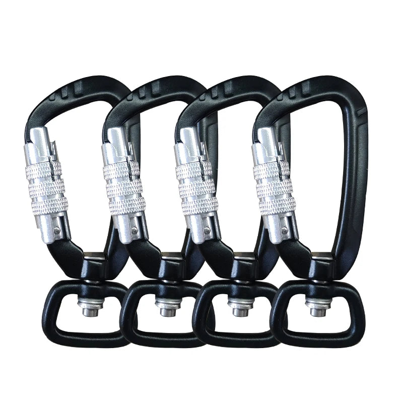 Safety Carabiner Clip Auto Locking 360 Rotational Hook 4KN Pull for Dog Leash Hammocks Backpacks Outdoor Climbing Accessories
