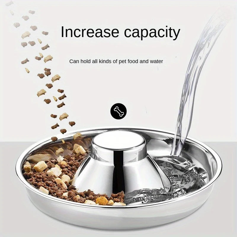 2pcs Stainless Steel Pet Bowls for Dogs & Cats - Durable Feeding Dishes for Food & Water, Ideal for Multiple Puppies and Kittens