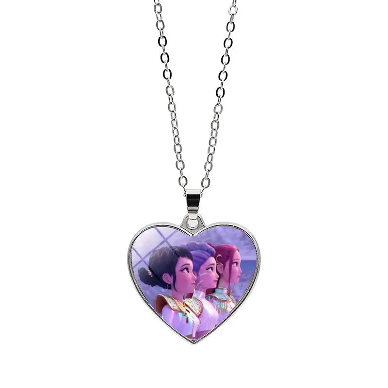 KPop Devil Hunter Girl Necklace Children's Cartoon Charm Pendant Fashion Jewelry Accessory - Perfect Gift