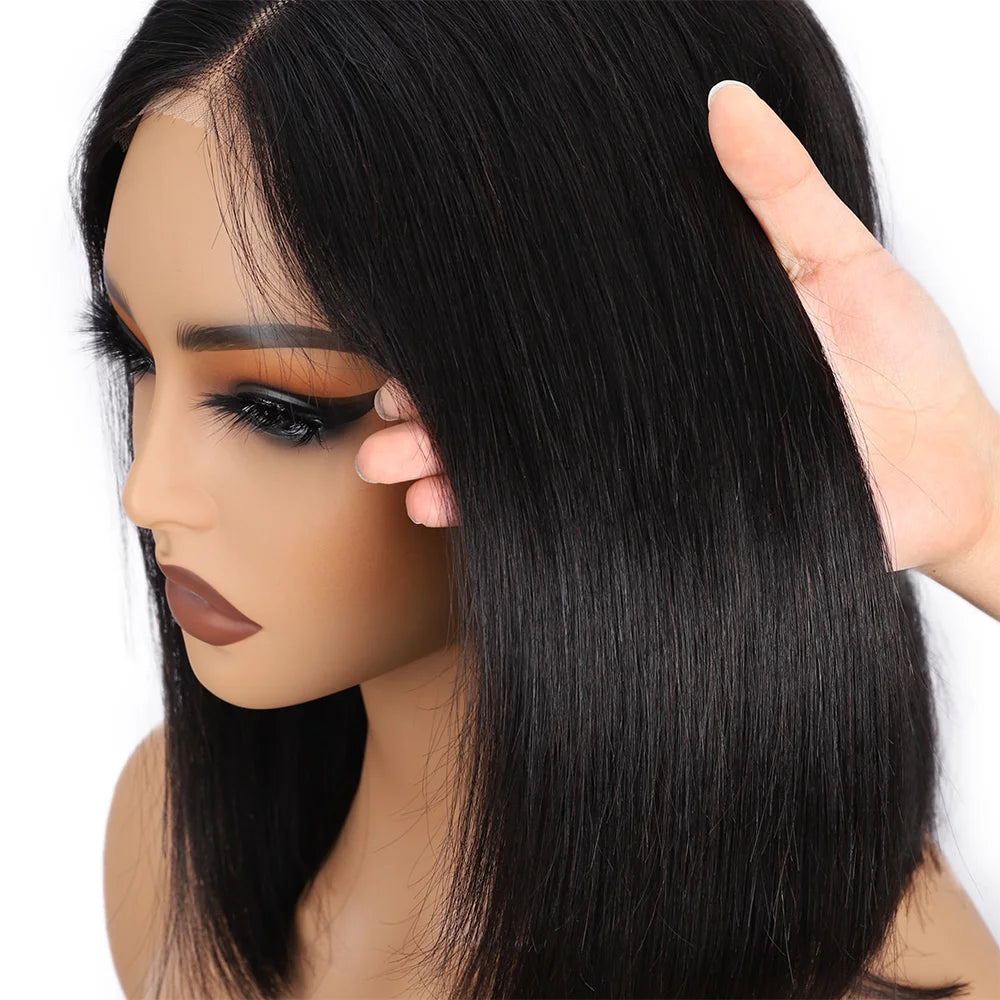 2026 New Wear And Go Glueless Wigs Human Hair Bob Straight Front Wigs Human Hair Upgraded No Glue Front Wigs For Women