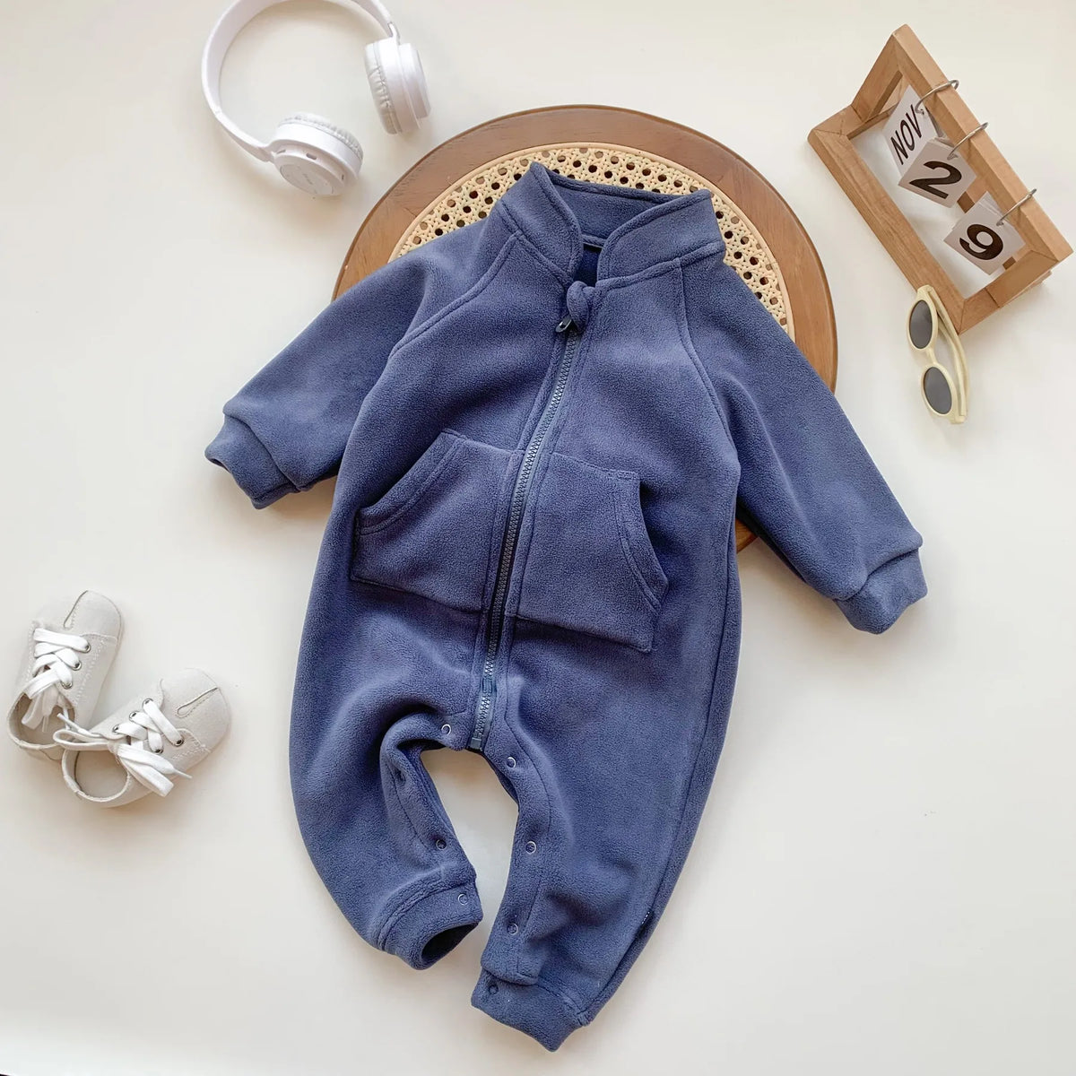 Baby Boy Clothes Girl Rompers Newborn Infant Baby Clothing Soft Warm Fleece Jumpsuit Playsuit Autumn Toddler Outwear