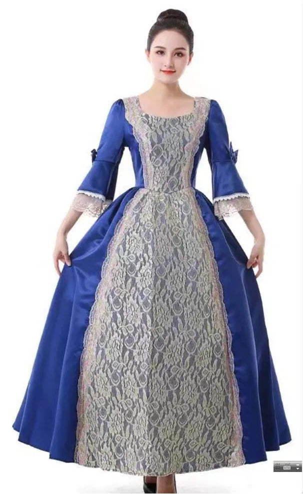 Halloween Cosplay Costumes for Adult Woman Palace Court Medieval Renaissance Retro Gothic Princess Victorian Ball Dress S-5XL