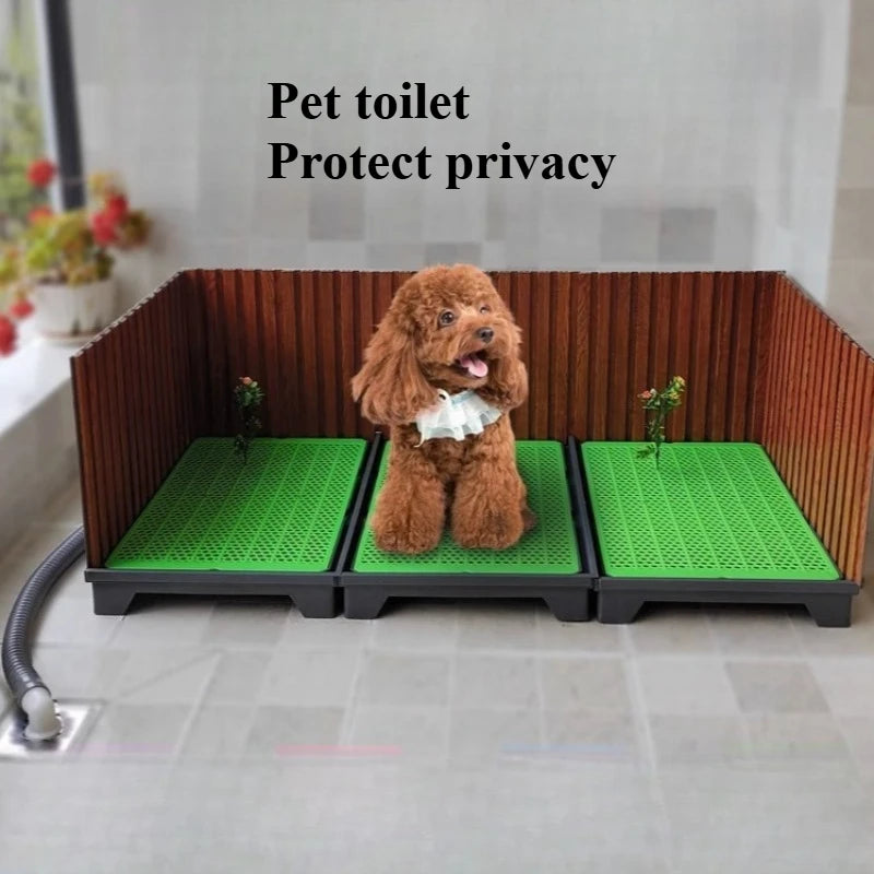 Pet Toilet with Baffle Flushing Water Directly Discharged Sewer Pet Cleaning Products Accessories Cats Dogs Rabbits Toilet