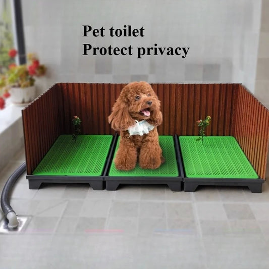 Pet Toilet with Baffle Flushing Water Directly Discharged Sewer Pet Cleaning Products Accessories Cats Dogs Rabbits Toilet