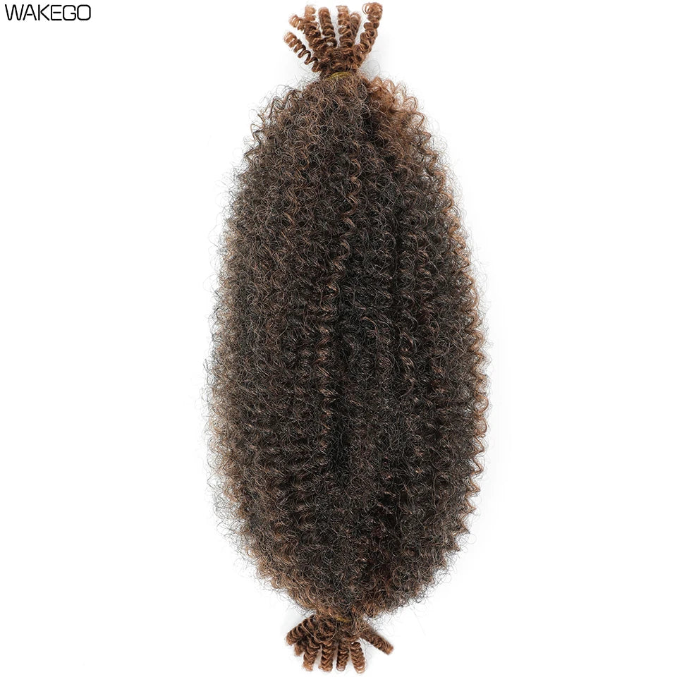 Marley Twist Braiding Hair Ginger Burgundy Ombre Brown Black Springy Afro Twist Hair PreFluffed Spring Twist Kinky Braiding Hair