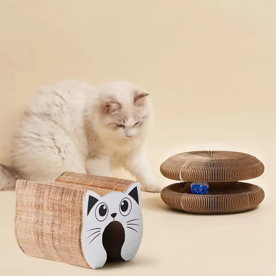 Cat scratch board cat nest wear-resistant and anti fall cat toy self entertaining corrugated paper claw grinding board