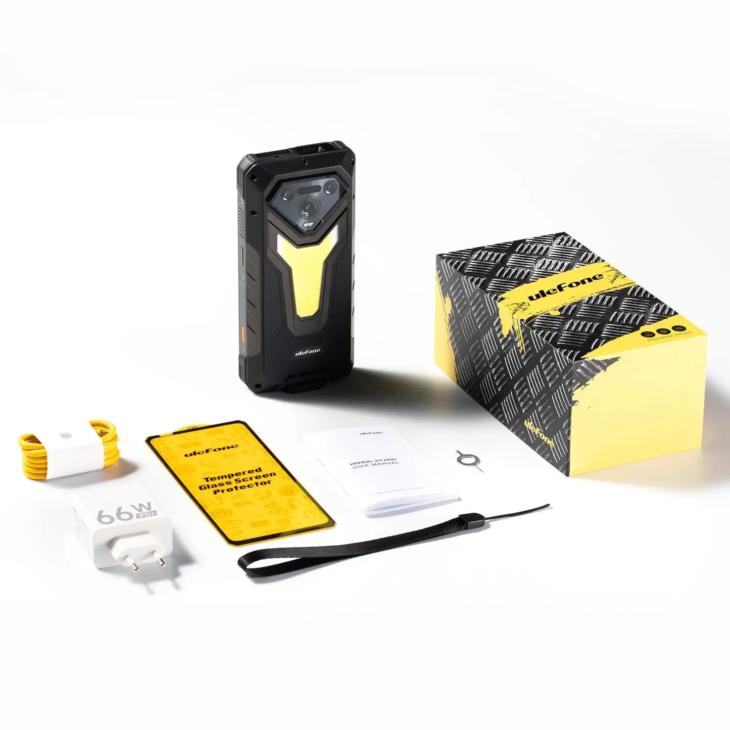 Ulefone Armor 34 Pro+5G AI Rugged Phone 32GB+512GB 25500mAh 6.95" Built-in Projector 120Hz Android 15 MTK 7300 NFC Smartphone