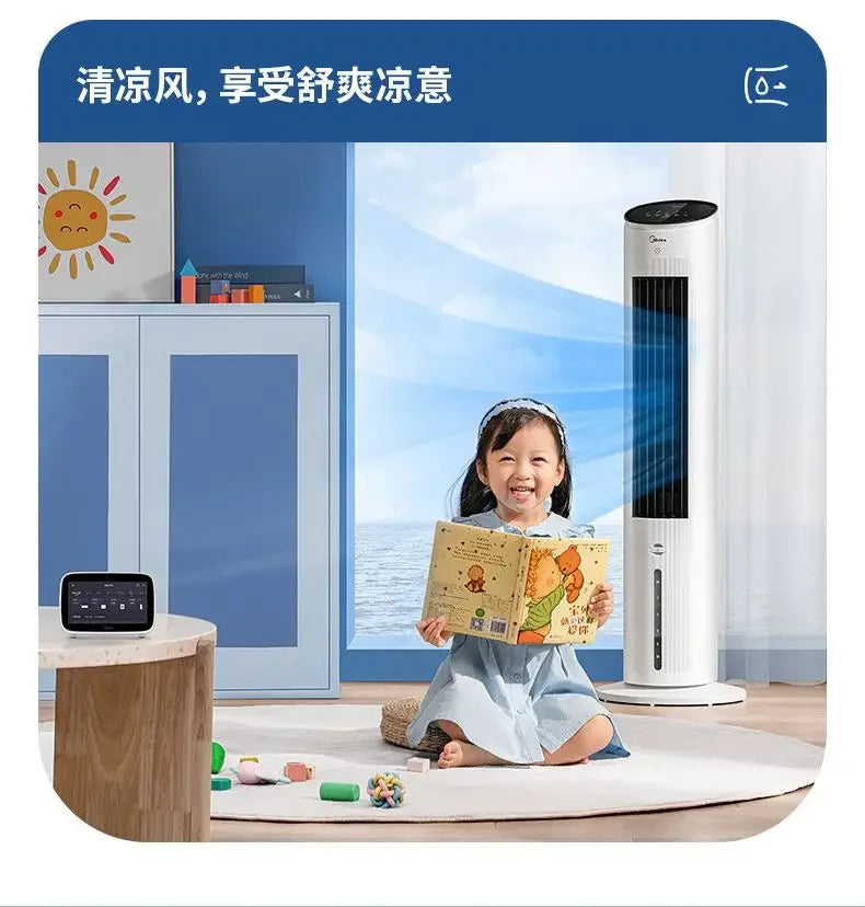 Smart Remote-Controlled Tower Fan: Home Cooling Fan & Evaporative Air Cooler