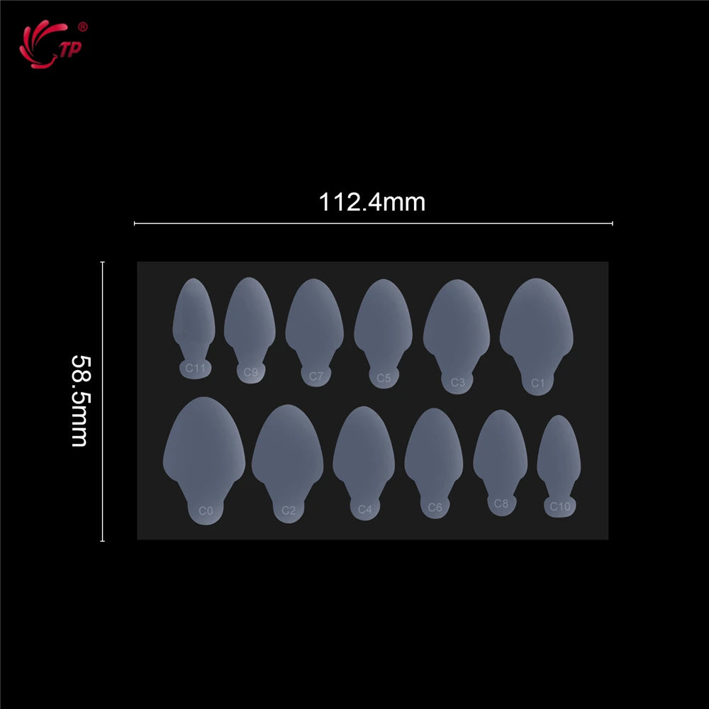 TP 24pcs French Dual Form Nail Silicone Pad for Nail Gel Polish Reusable Soft Top Mold Duet System Nail Forms Stickers Nail Tool