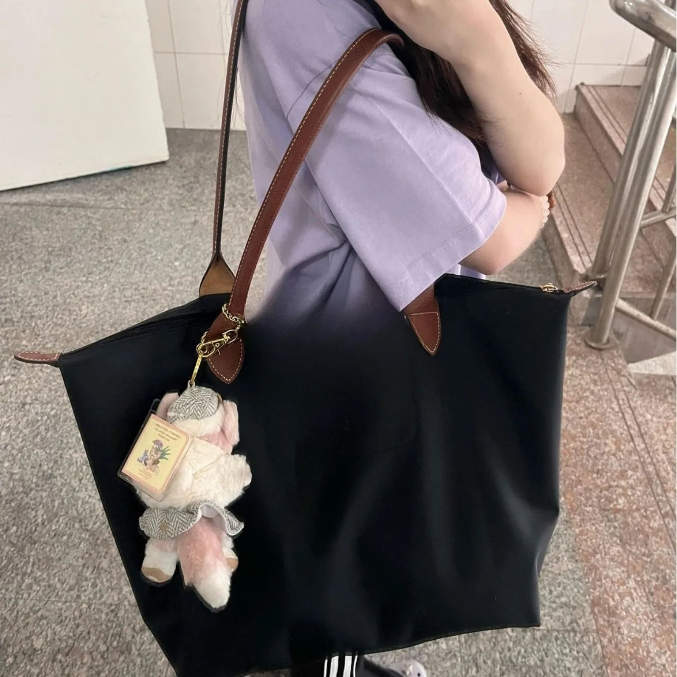 2026 Edition - Popular Large French Style Nylon Mom Bag - Soft and Classic Pendant Design - Women's Handbag - Commuting Bag