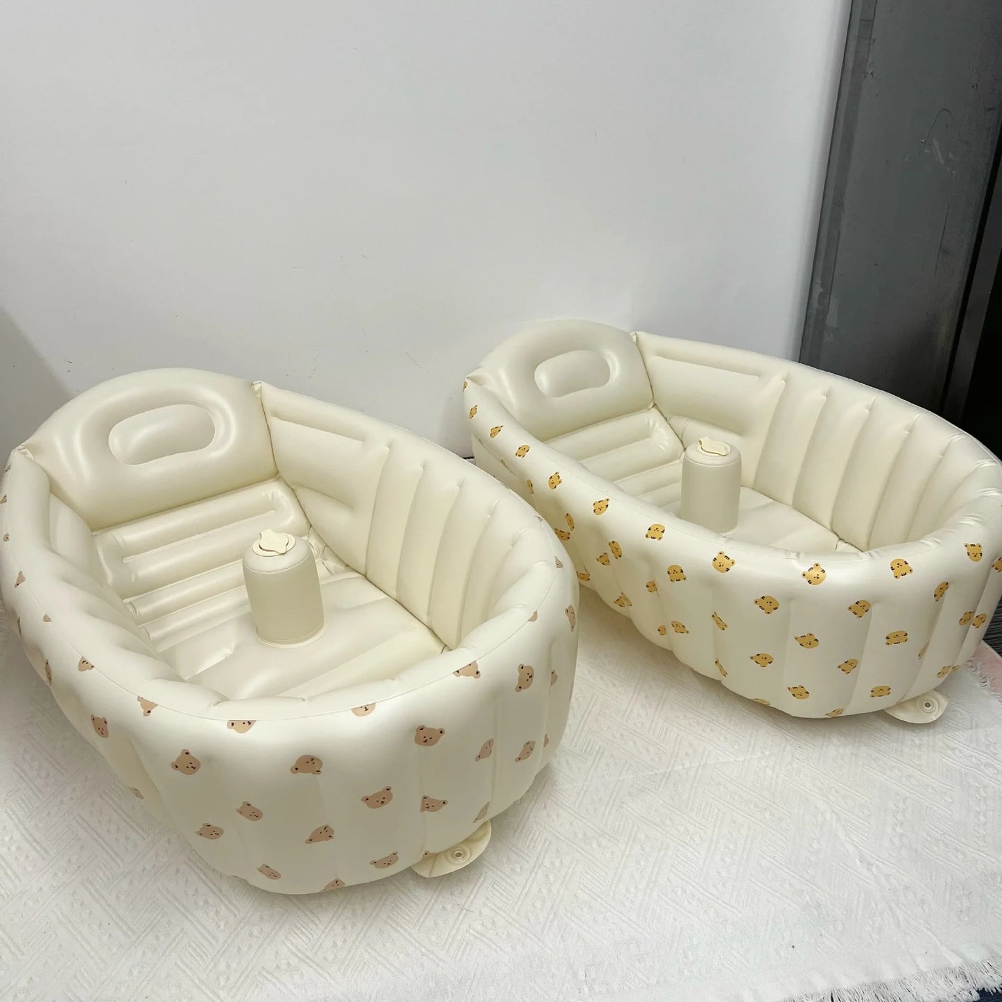 Ins Children Inflatable Bathtub Cartoon Manual Inflatable Baby Bath Indoor Kids Swimming Pool Portable Newborn Shower Products