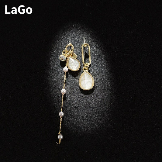 Trendy Jewelry Luxury Temperament Personality Asymmetrical Earrings For Women Gifts Delicate Design 2025 Trend New Accessories
