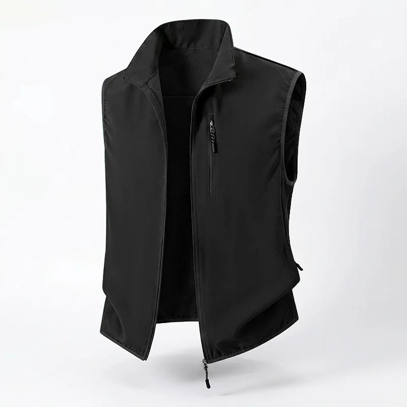 Summer Men Outdoor Cargo Vests Thin Breathable Waistcoats Fishing Sleeveless Jackets Male Sportswear Casual Elasticity Vests