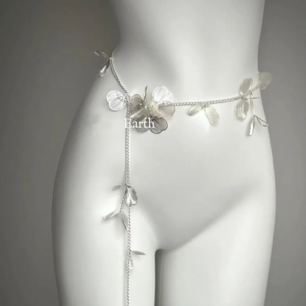 Fashion Elegant Pearl Waist Chains Versatile Boho Hip Chain Waist Accessory Body Jewelry Women
