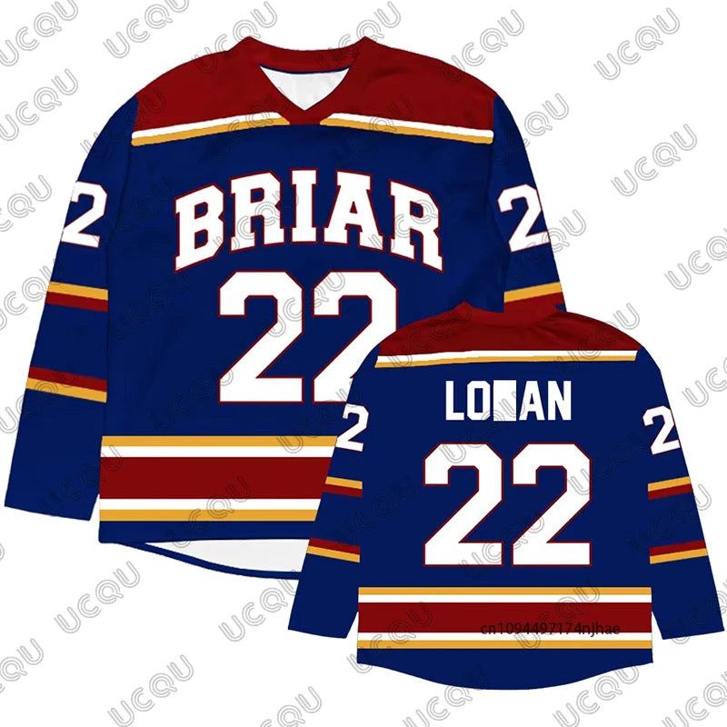 2026 Off Campus Briar University Hockey Jersey Graham 44 22 DI LAURENTIS 66 Tucker46 Men Women Long Sleeve T-shirt Sports Tops
