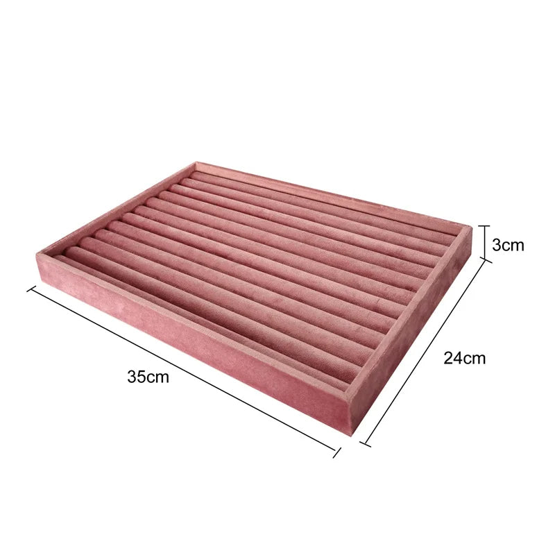 Large capacity jewelry display tray 35*24cm ring earring necklace storage holder Personal jewelry collection decoration tray
