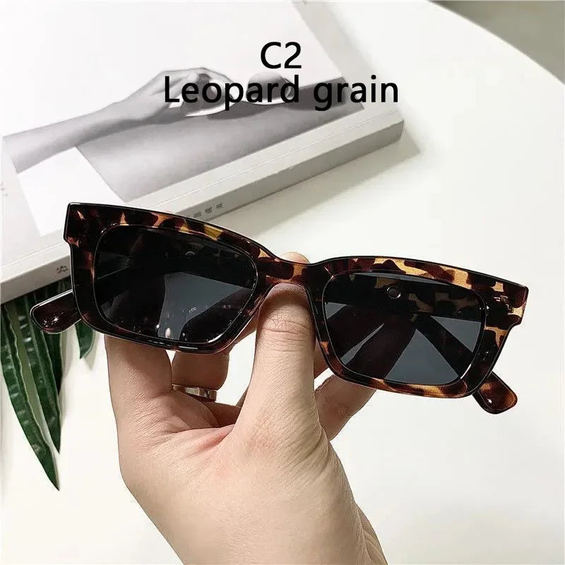 Small Rectangle Women Sun Glasses Brand Men UV Shades Retro Square Black Sunglasses 2021 Luxury Glasses White Decoration Eyewear