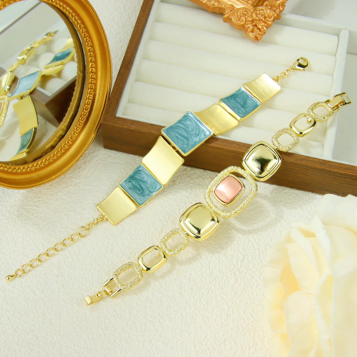 Italian Fashion Colored Crystal Bracelet Europe Bohemian Handmade Chains Brazilian Women Prom Party Statement Jewelry
