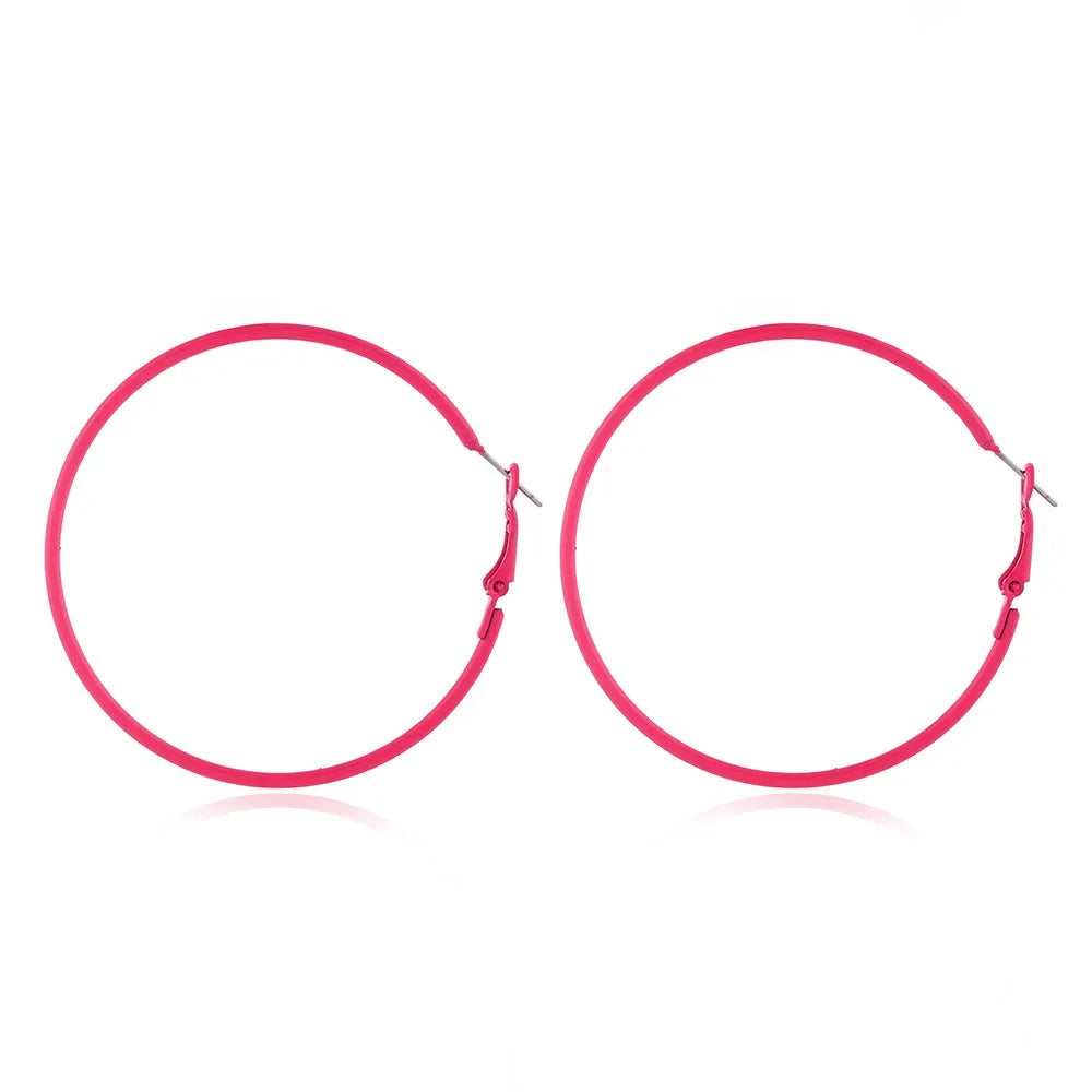 Bohemian Pink Geometric Earrings Women Summer Vacation Fashion Jewelry Classic Pendant
