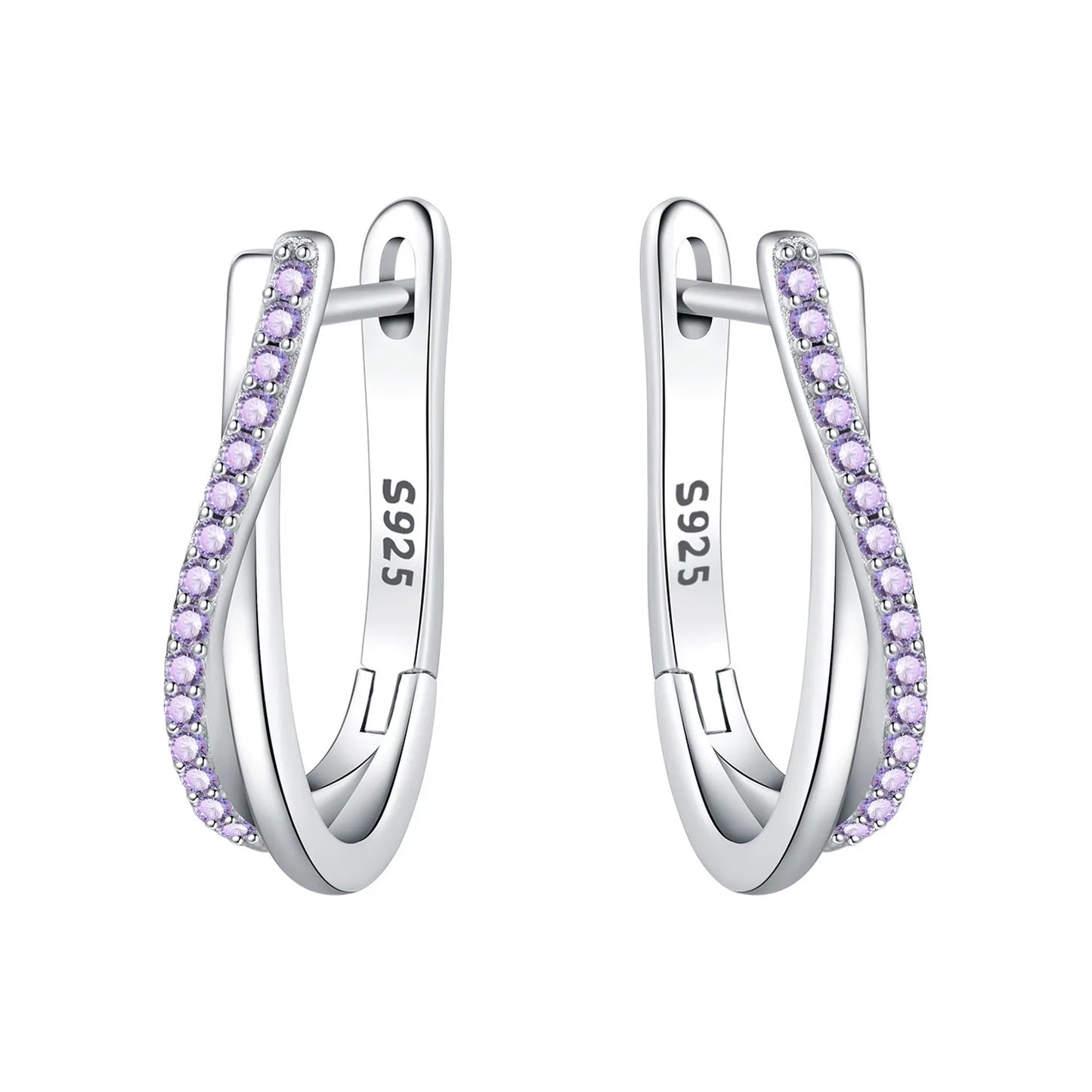 925 Sterling Silver Needle Iris Flower Hoop Earrings for Women Original Elegant Versatile Jewelry Birthday Party Fine Gift 2026