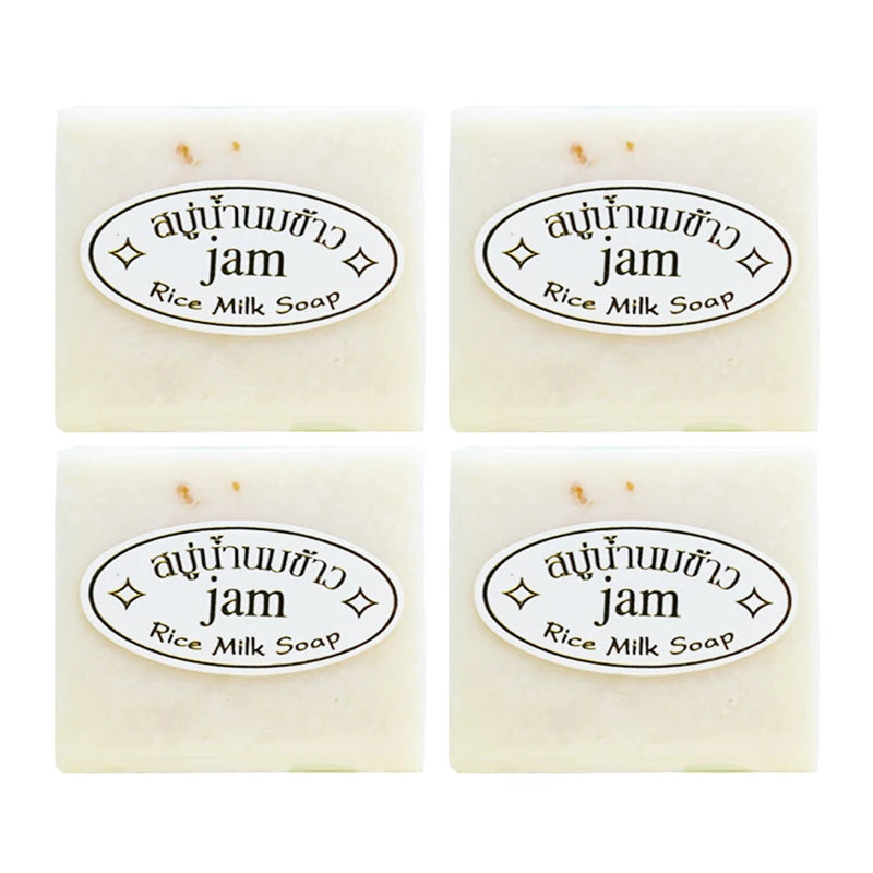 12PCS JAM Rice Soap 65g*12 PCS Original Thailand Handmade Rice Milk Soap Original K BROTHERS Rice Milk Soap