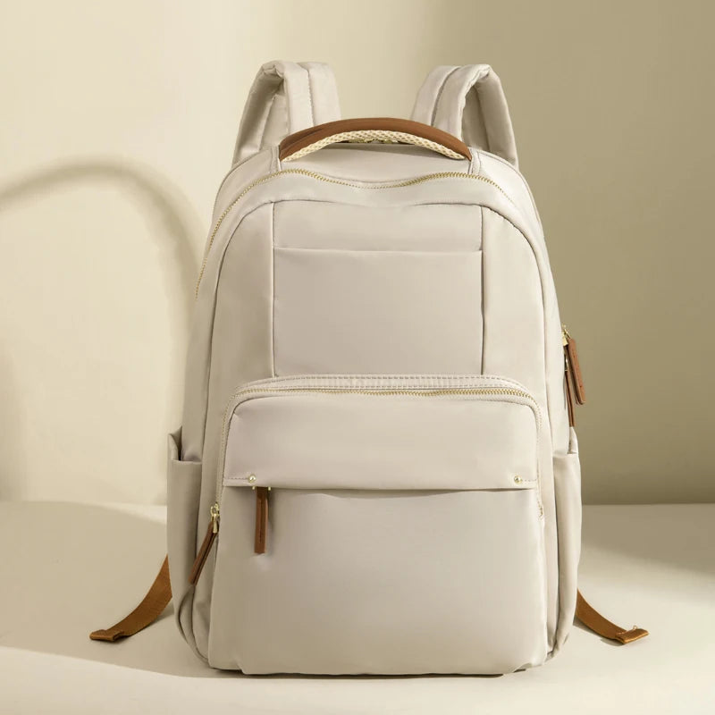 Luxury Laptop Backpacks for Women 15.6" Size Notebook Bag Large Cabin Space Business Travelbag Ladies Bookbags Big Zipper Pocket