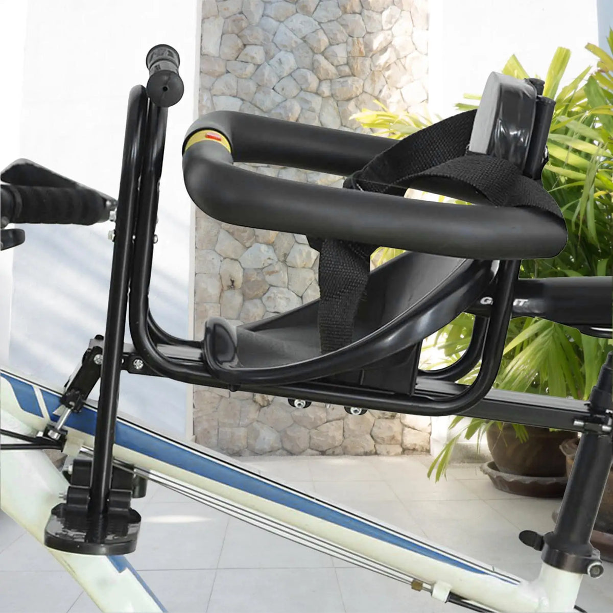 Front Mounted Child Bike Seat Easy Installation Kids Bike Seat with Guardrail Cycling Accessory Padded Padding