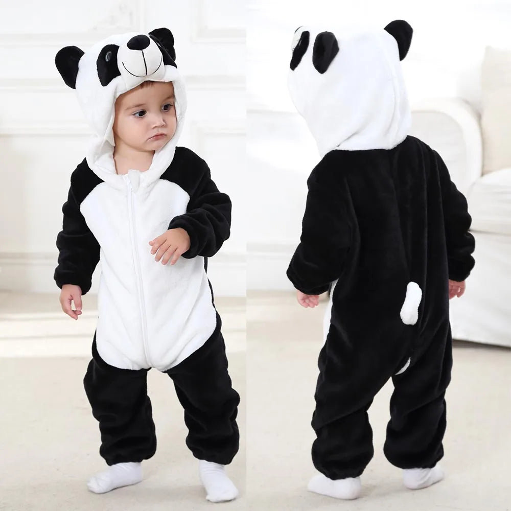0 to 4 Years Baby Pajamas Winter Cartoon Sleeping Clothes Boys Dinosaur Pijamas Onesies Girls Clothes Toddler Night Bodysuits