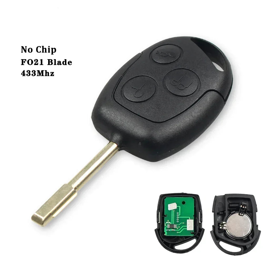 KEYYOU With Cutting Service Remote Car Key For Ford Focus Fiesta Mondeo Fusion Transit KA 2001 2002-2008 433MHz 4D60 4D63 Chip