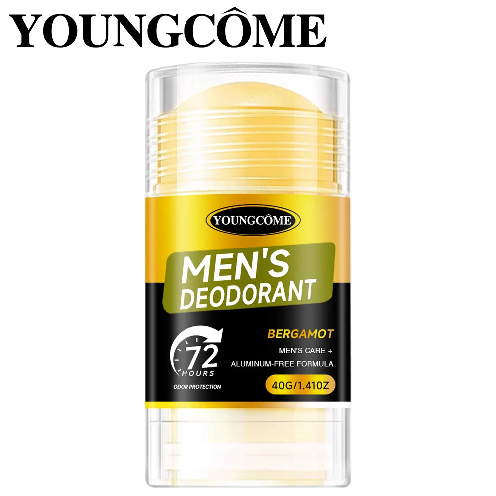 Men Sandalwood Deodorant Stick Anti Sweating Keep Drying Lasting Fragrance Remove Armpit Odor Underarm Refresh Sticks 1/2/4set