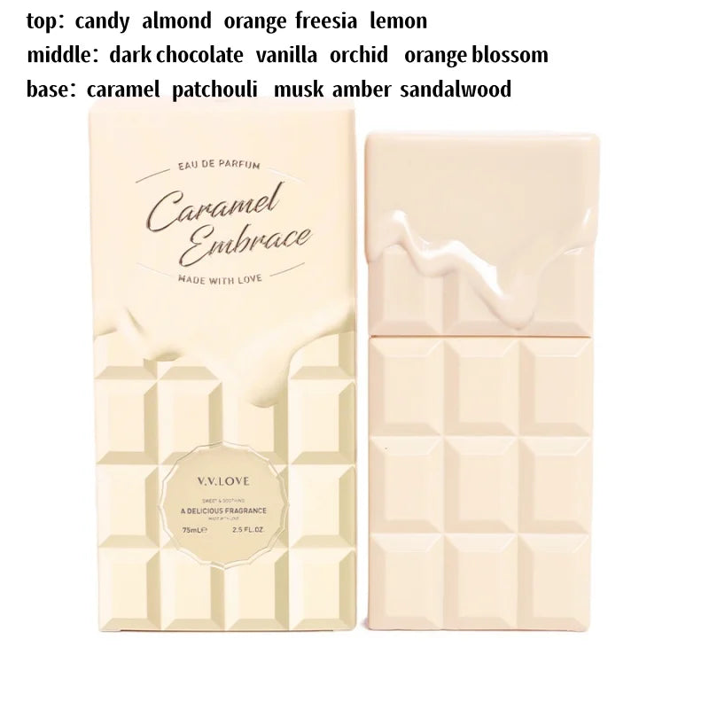 75ml High-end Chocolate Perfume Lasting Rich Vanilla Chocolate Caramel Nutty Gourmet Fragrance Sweet Girlish Eau De Toilette New
