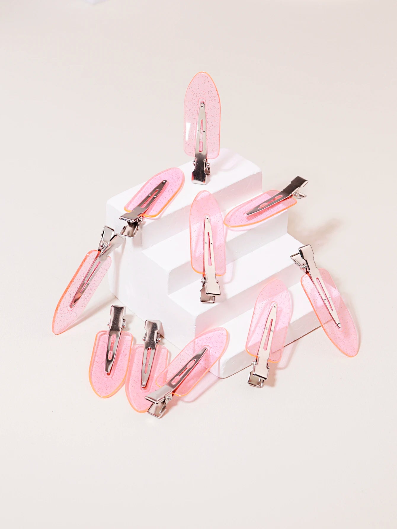 10pcs Transparent Seamless Hair Clips for Girls, Fashion Makeup & Facial Hair Styling Clips, Suitable for Real Hair Wigs