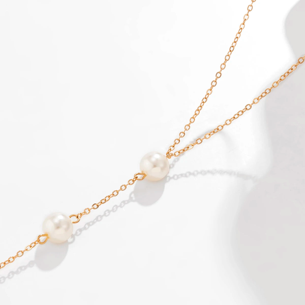 IngeSight.Z Simple Long Imitation Pearls Back Necklace For Women Sexy Tassel Pearl Harness Bikini Chest Chain Body Jewelry Mujer