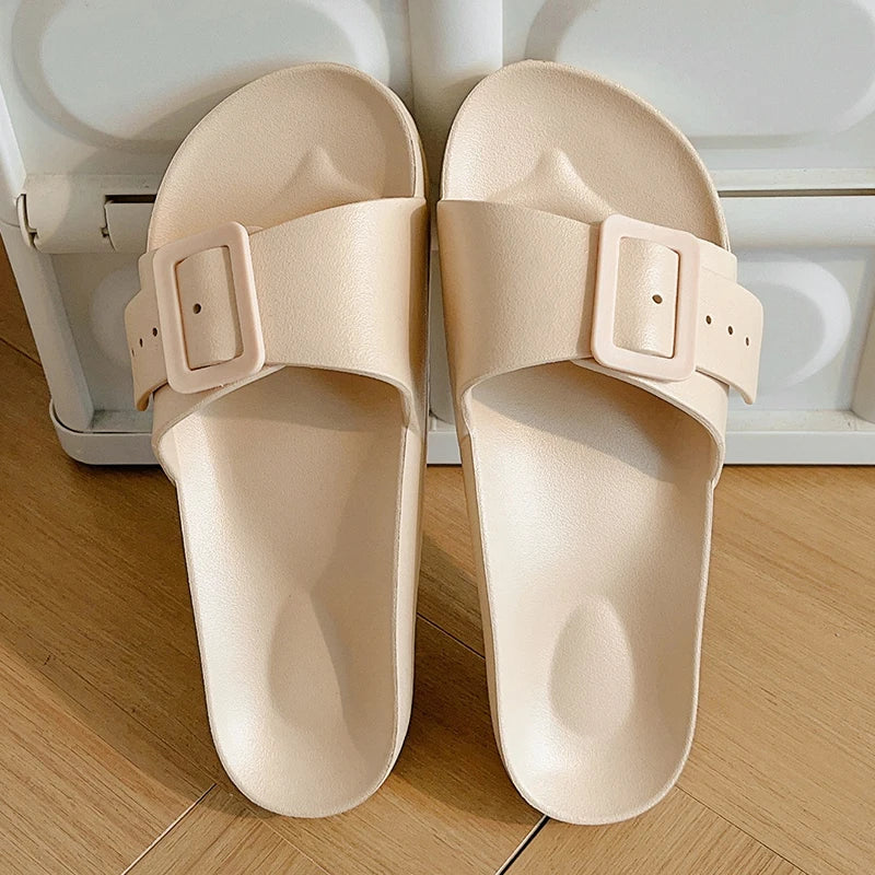 Summer Womens Adjustable Soft Slides Clogs Slipper Outdoor Indoor Flat EVA Slippers Lightweight