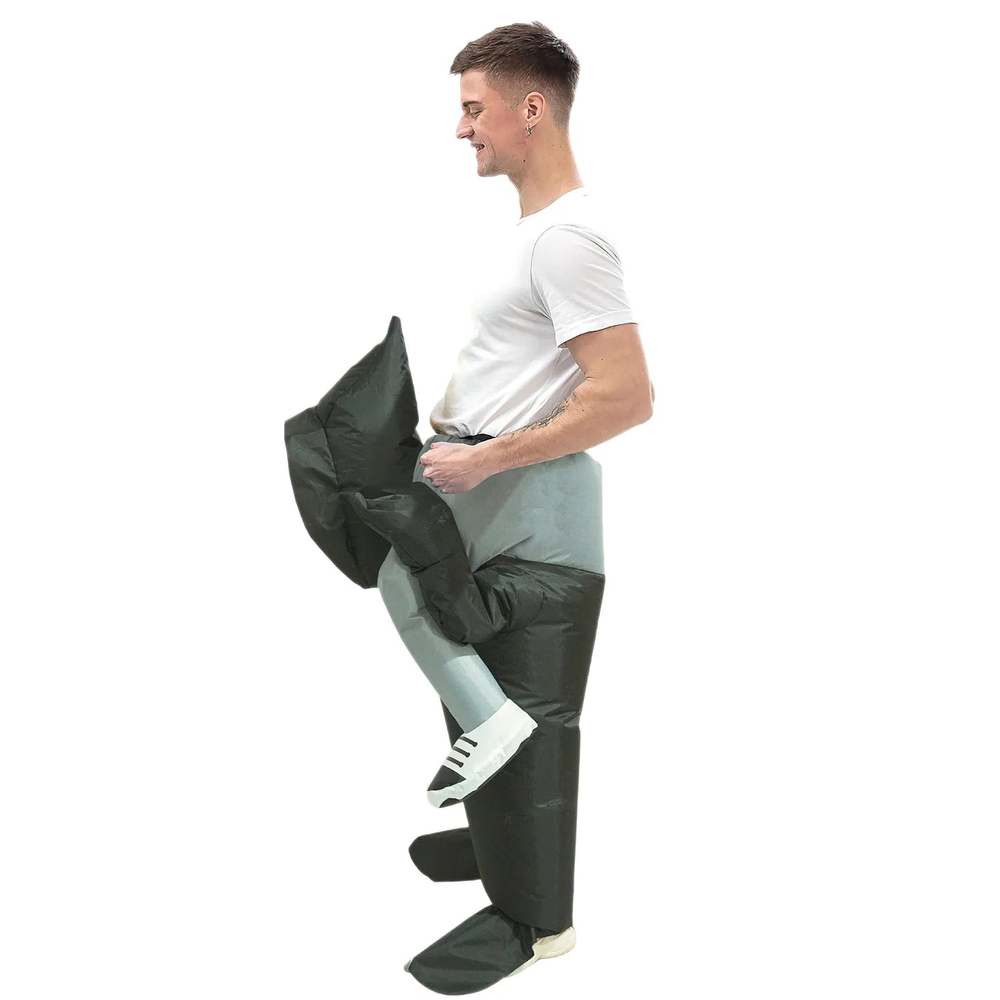 Halloween Ghost Inflatable Costume Scary Cosplay Outfit Ghost Back-Carry Pants Inflatable Cycling Carniva Party Costume Props
