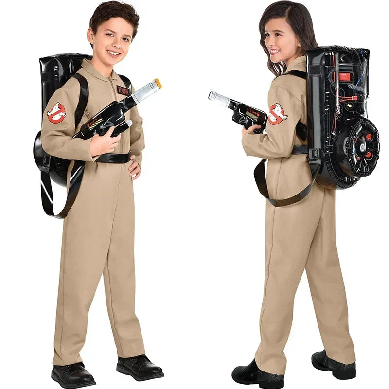 Halloween Father Ghostbusters costume theme cosplay Halloween uniform jumpsuit bag ideal adult gift
