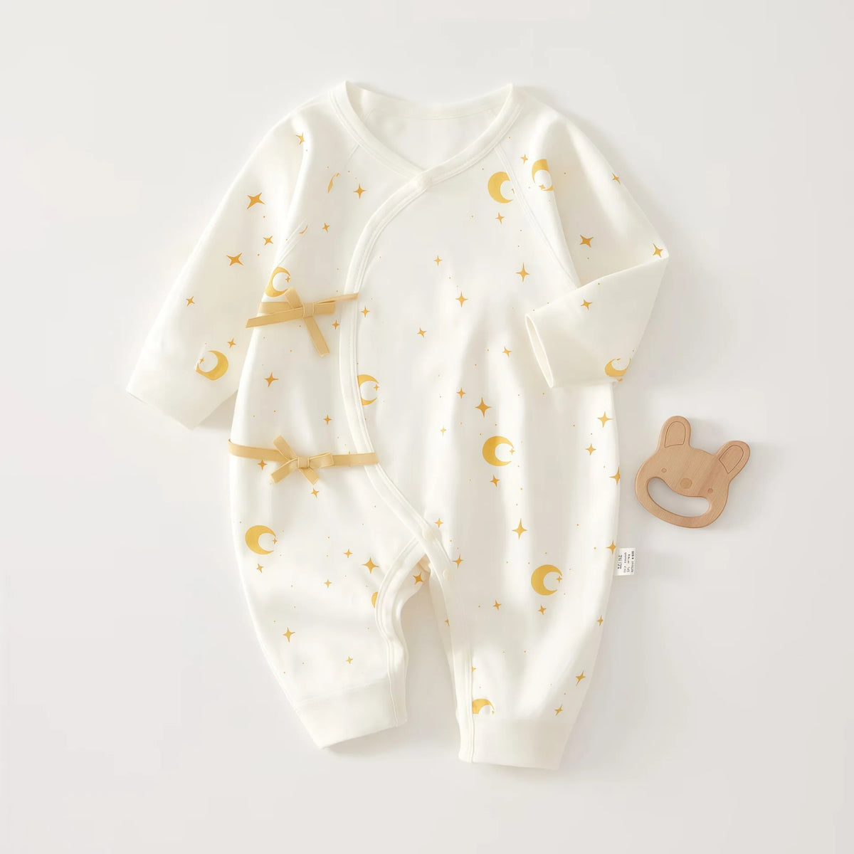 Long Sleeve Baby Jumpsuit Cotton Newborn Clothing Boys and Girls Romper Infant Jumpsuit Tie Onesie with Cute Print