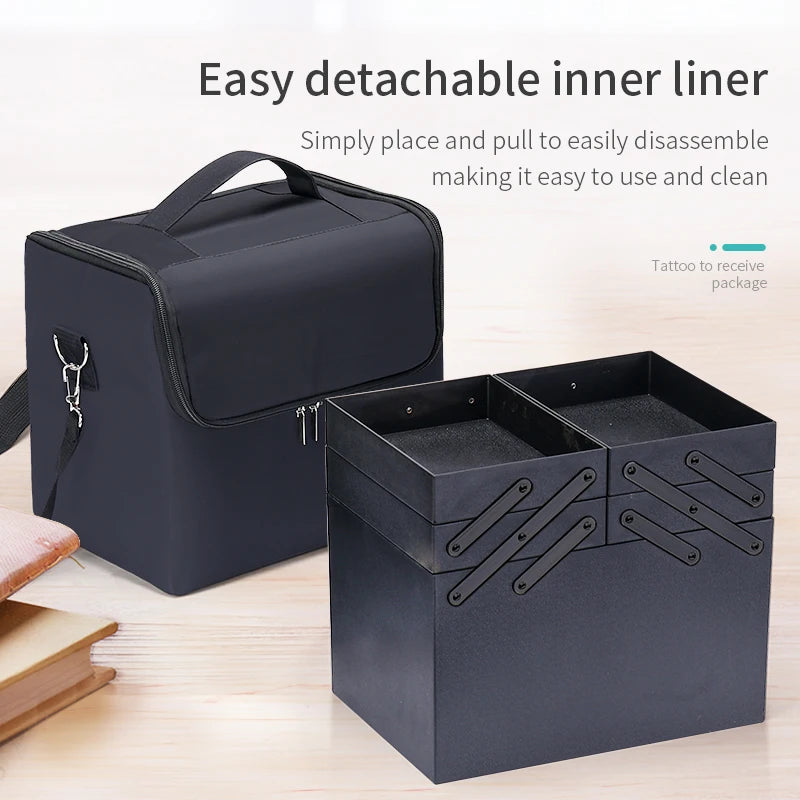 HOMEFISH Professional Cosmetic Tool Box Portable Makeup Storage Bag Semi-permanent Embroidery Workshop Kit Wholesale Beauty
