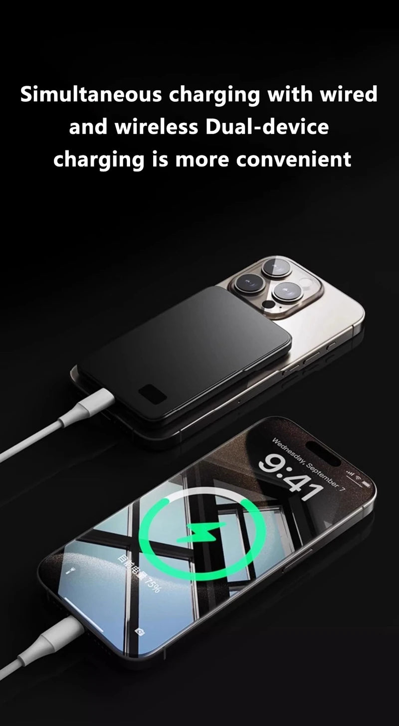 Lenovo 30000mah High-capacity Magnetic Wireless Fastcharging Powerbank Lightweight Portable For Air Travel With External Battery