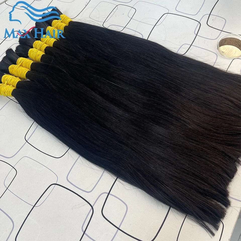 Human Hair Bulk No Weft Virgin Remy Hair Vietnamese Hair Straight Hair Bulk Real Natural Hair No Weft For Braiding Wholesale