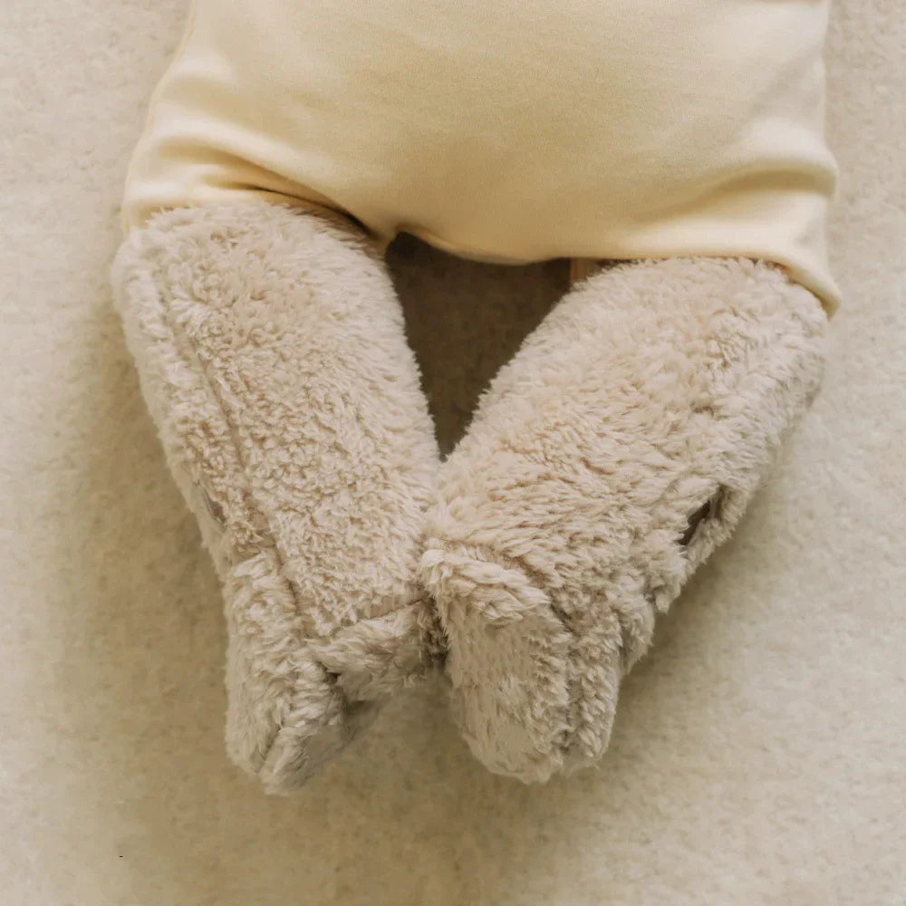Winter New Baby Fleece Padded Socks Warm Thicken Toddler Girls Floor Socks Cartoon Embroidery Infant Sock Sleeves