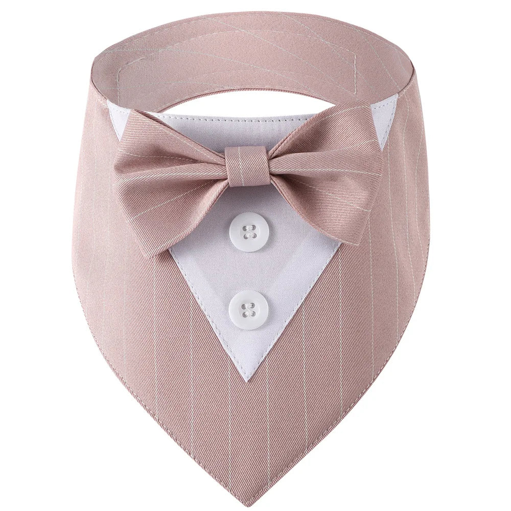 Sucado Handsome Wedding Pet Dog Bandana Elegant Suit Bowtie Luxury Triangular Scarf Collar Engagement Party Gifts Accessories
