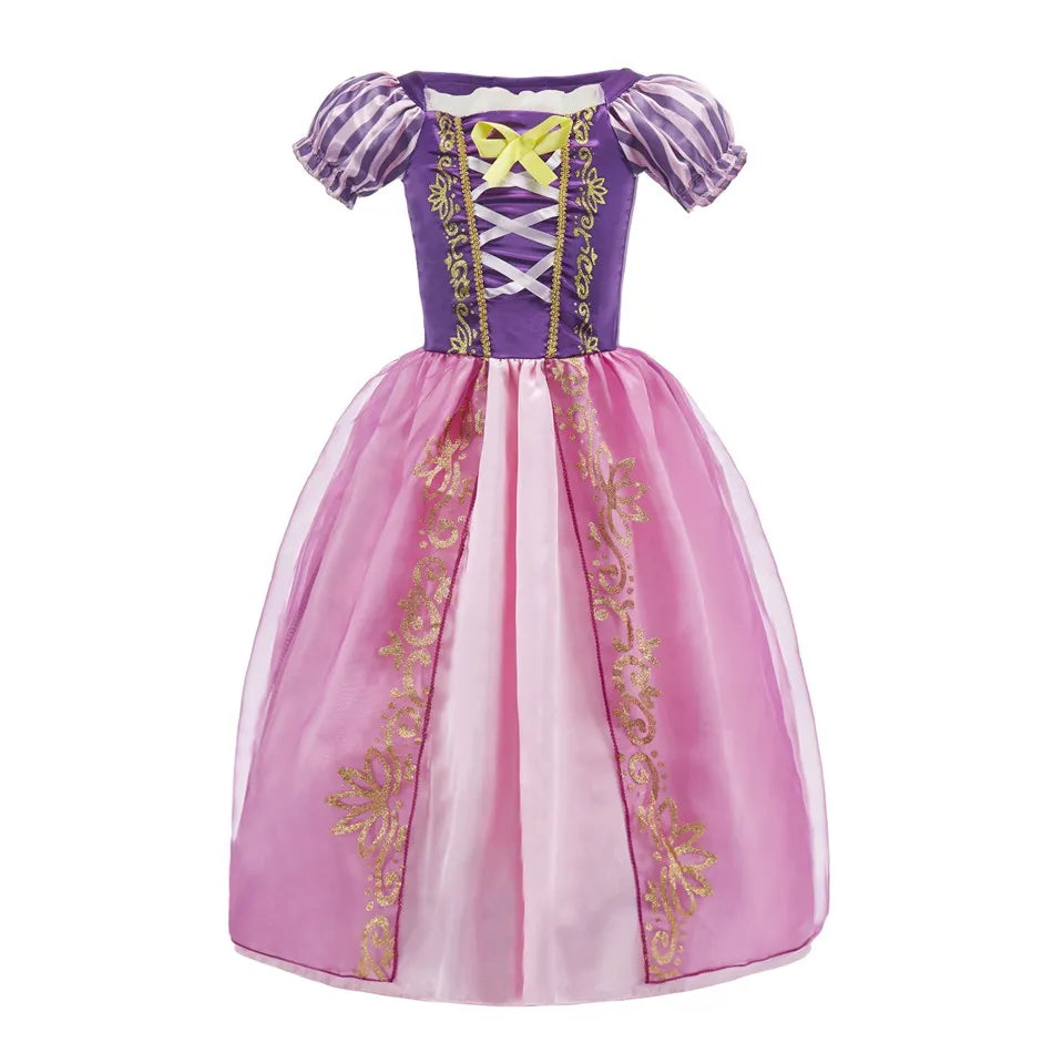 Kids Princess Costume Children Elsa Anna Rapunzel Mermaid Ariel Fancy Dress Girls Carnival Pageant Halloween Party Clothes