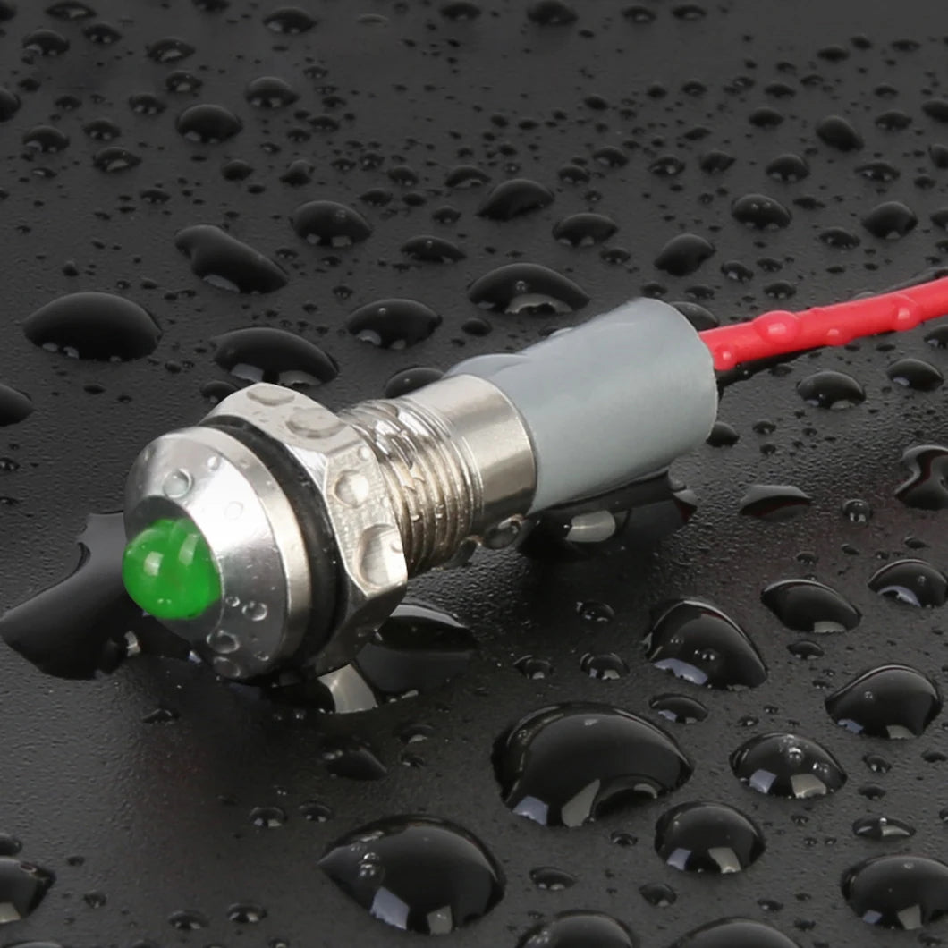 ABILKEEN 20PCS 6MM Mini Industrial Signal Indicator Light 3-6V 12-24V 110V 220V  IP65 Waterproof Metal Pilot Light