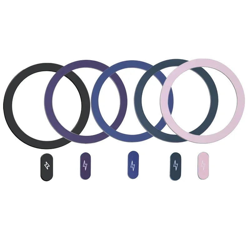 1-5Pcs Universal Metal Plate Ring for Magsafe Magnetic Wireless Charger Iron Sheet Sticker Car Phone Holder for IPhone 13 14 15