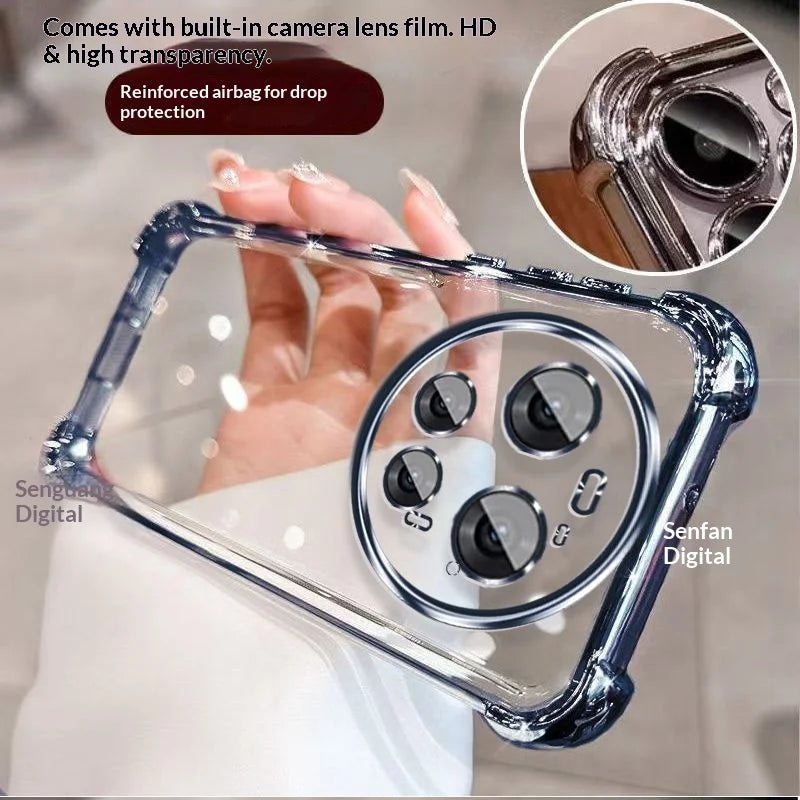 For Xiaomi 17 Ultra Case Luxury Electroplated Airbag Transparent TPU Cover For Mi Xiaomi17 Ultra Shockproof Bumper Funda