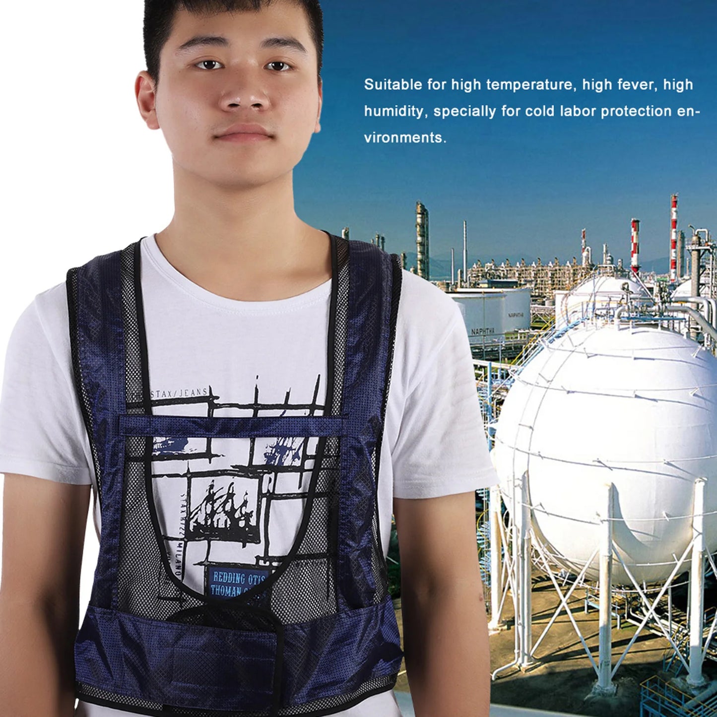 Air Compressed Cooling Vest Welding Steel Air Compressed Cooling Vest Eddy Tube Air Conditioner Waistcoat Cooling Vest Waistcoat