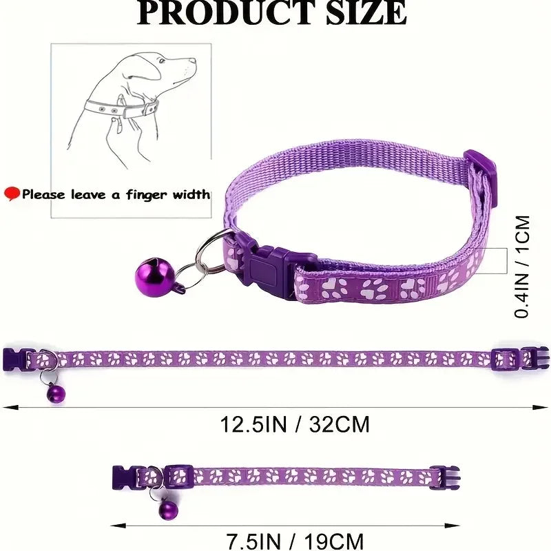 Personalized Cat Collar Adjustable Nylon Pet Products Bell Small Large Kitten pendant Accessories name Tag Small Necklace