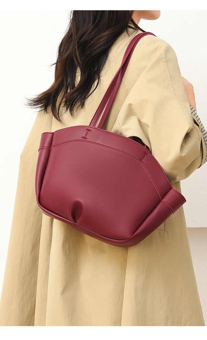 Premium Structured Tote Bag for Women – Elegant  Top Handle & Shoulder Strap, Luxury Leather Handbag for Work & Everyday