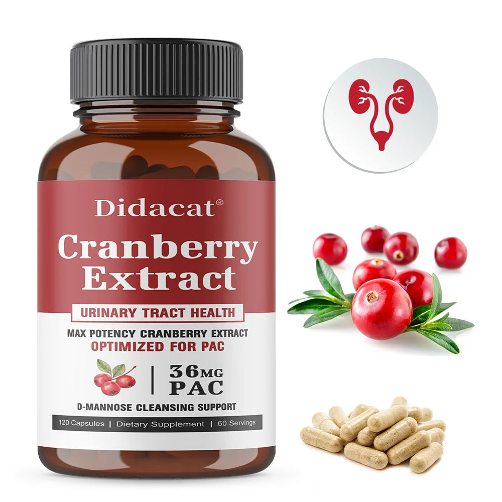 36 mg PAC from Superior Cranberry Juice Extract - Plus D-Mannose,Supports Urinary Tract Health,Cranberry Capsules for Women